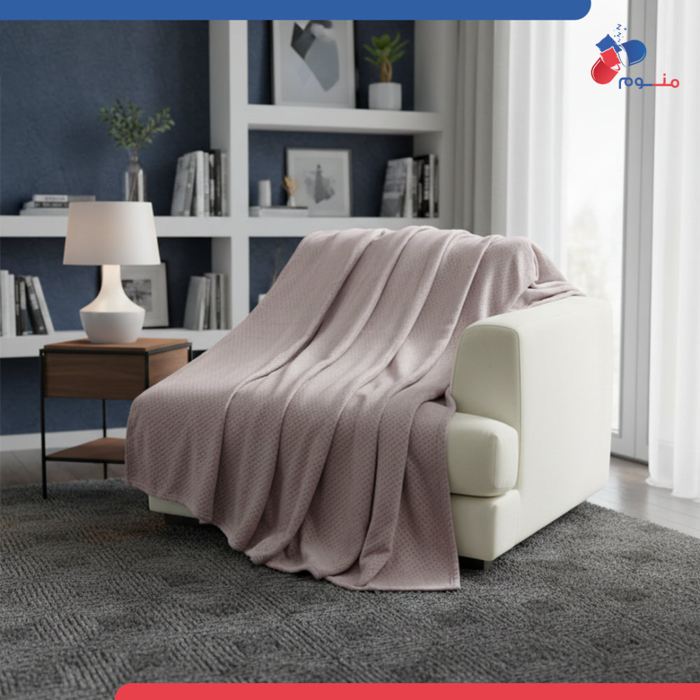 بطانية دونتيلا جاكار من الصوف - لون بينك